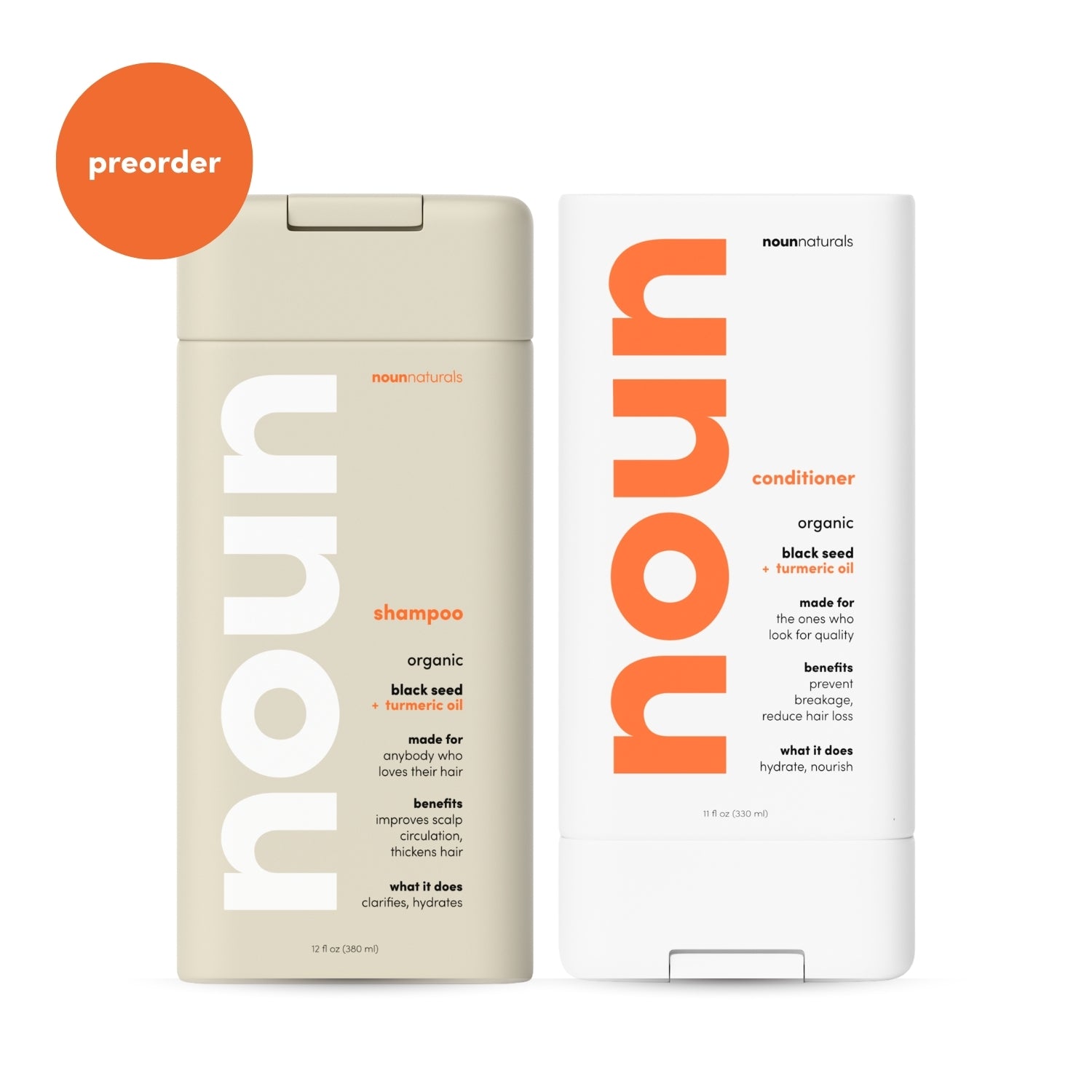 Black Seed & Turmeric Hero Duo – Gentle Cleansing Shampoo and Deep Hydrating Conditioner | 100% COSMOS Certified Ingredients