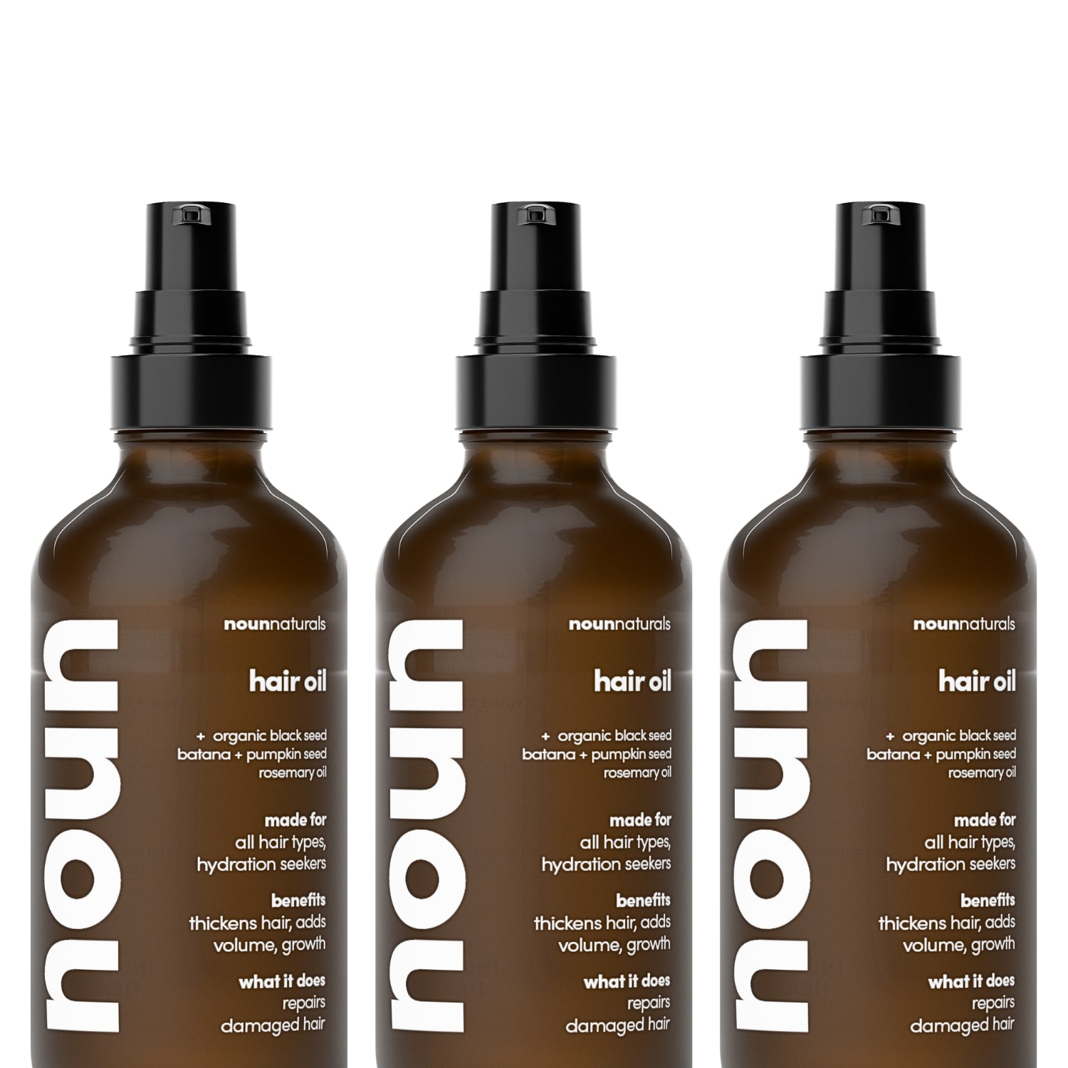 noun naturals hair oil with batana and black seed amla rosemary hair oil for growth