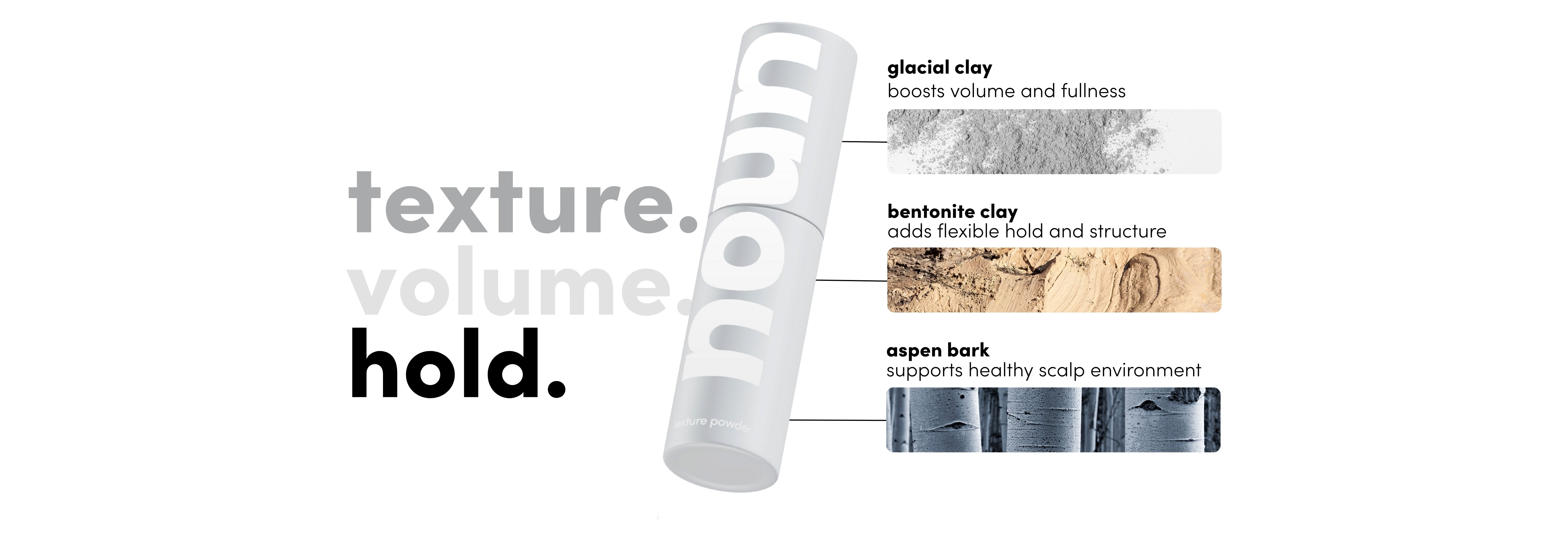 noun texture powder for hold texture and volume with clay