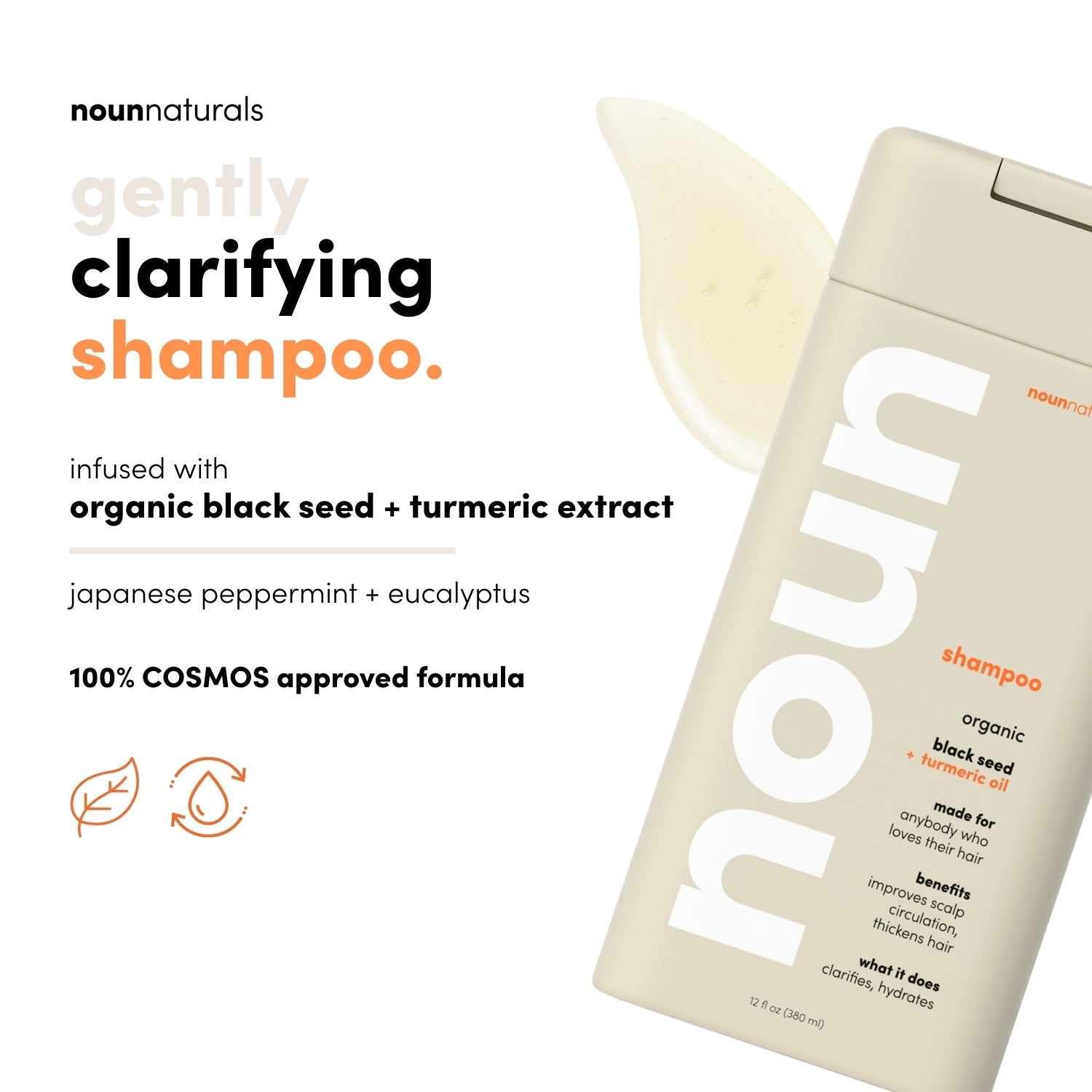 Organic Black Seed & Turmeric Gentle Cleansing and Clarifying Shampoo for Daily Use - Noun Naturals Habibi Oil - Habibi Life - Noun Beard Oil - Habibi Oil - Hair Growth Oil