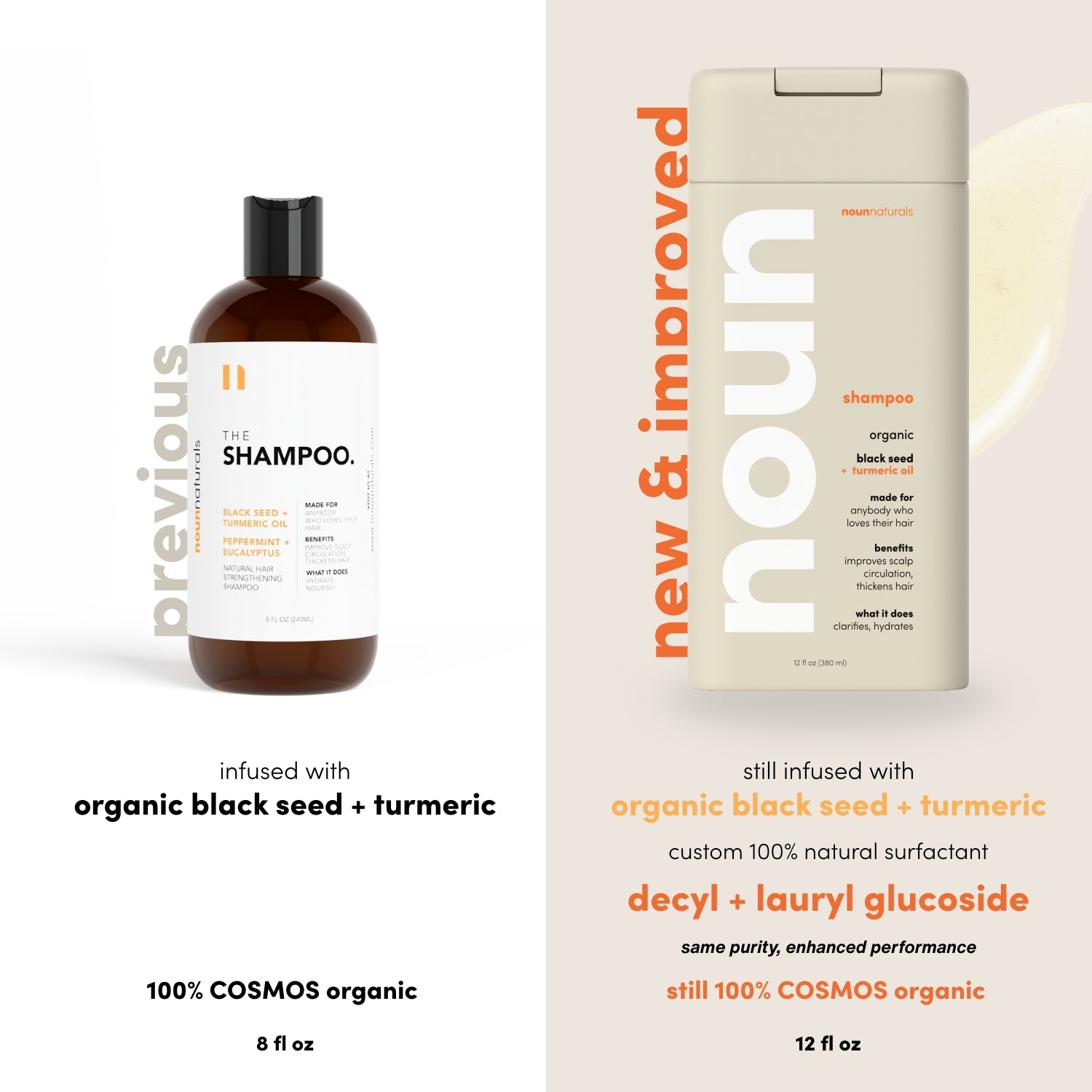 Organic Black Seed & Turmeric Gentle Cleansing and Clarifying Shampoo for Daily Use - Noun Naturals Habibi Oil - Habibi Life - Noun Beard Oil - Habibi Oil - Hair Growth Oil