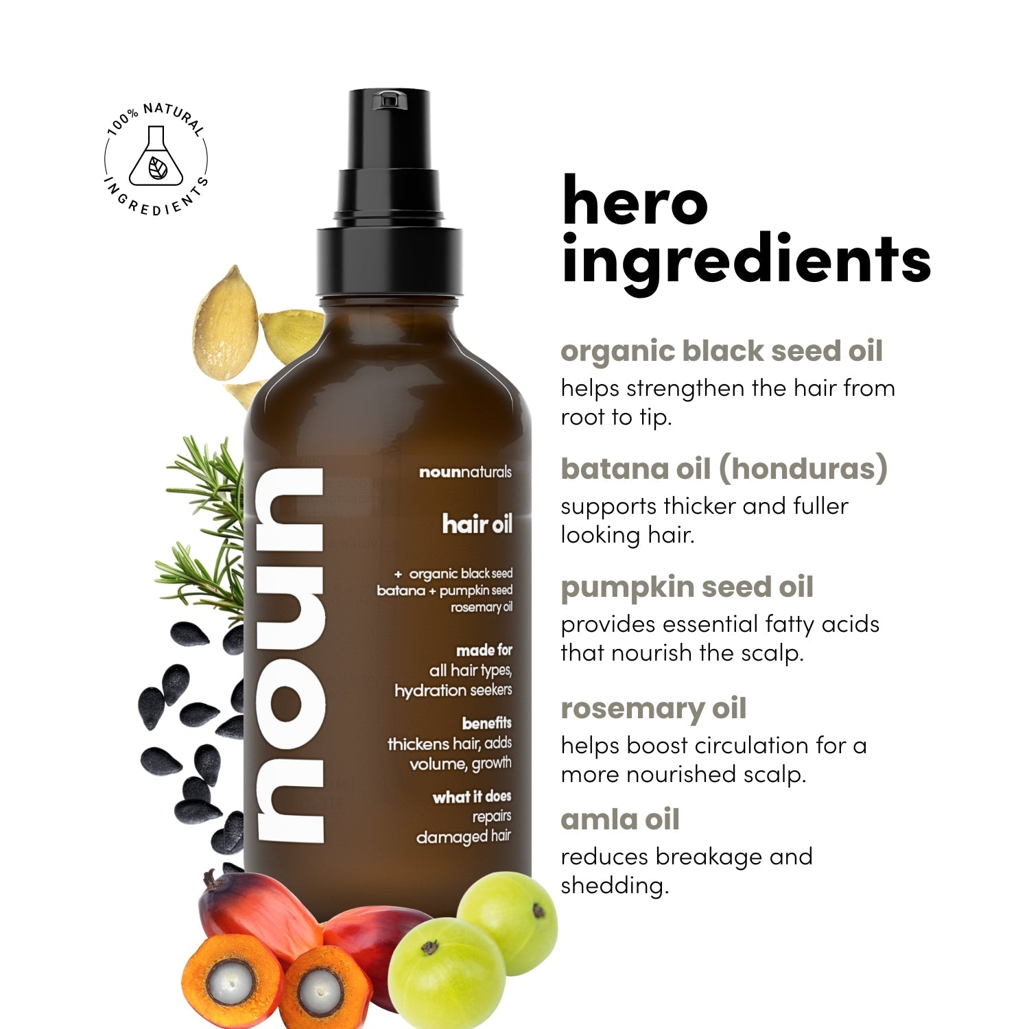 amla hair oil y noun naturals with blackseed batana pumpkin seed rosemary oil 