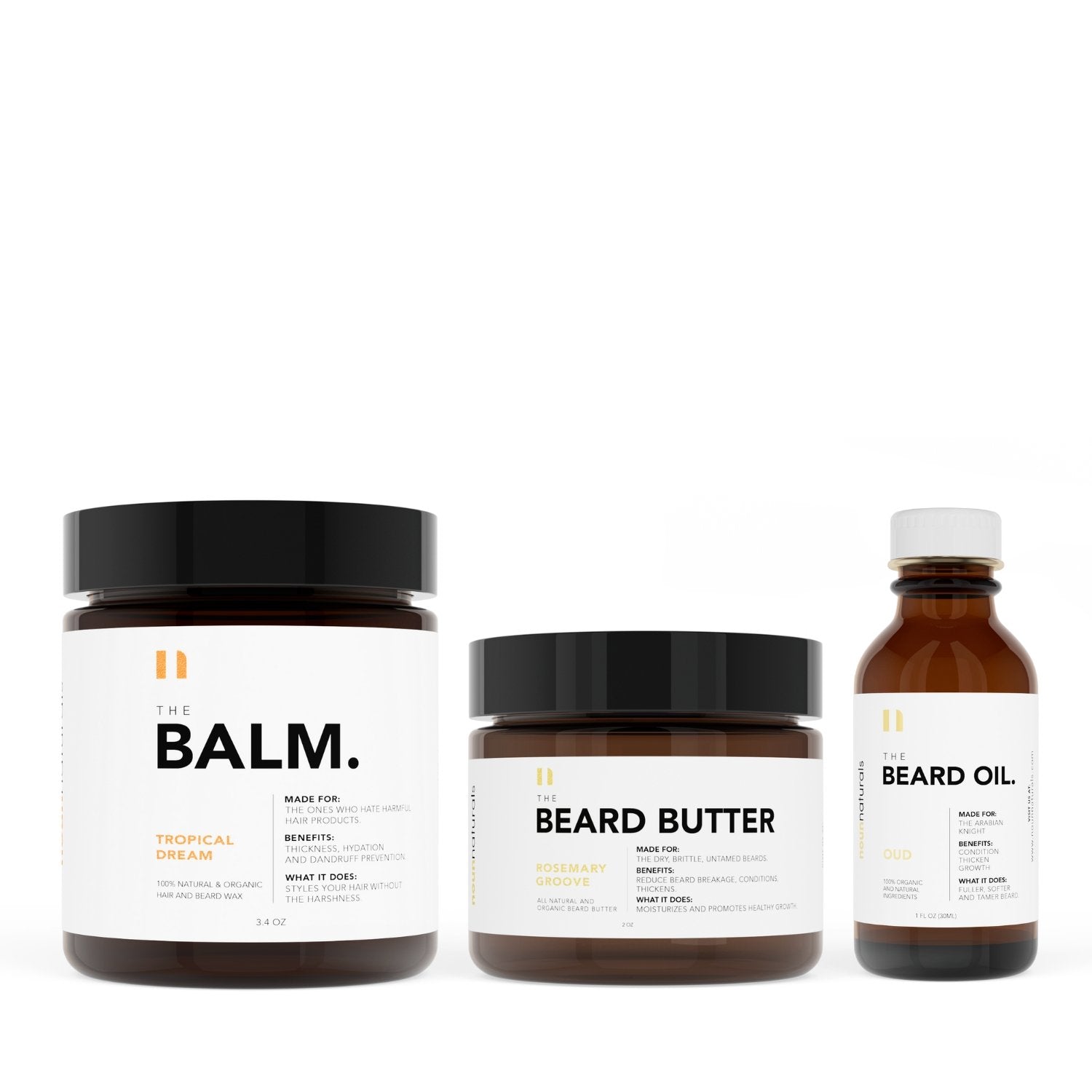 Beard Care Bundle - Noun Naturals Habibi Oil - Habibi Life - Noun Beard Oil -Habibi Oil - Hair Growth Oil