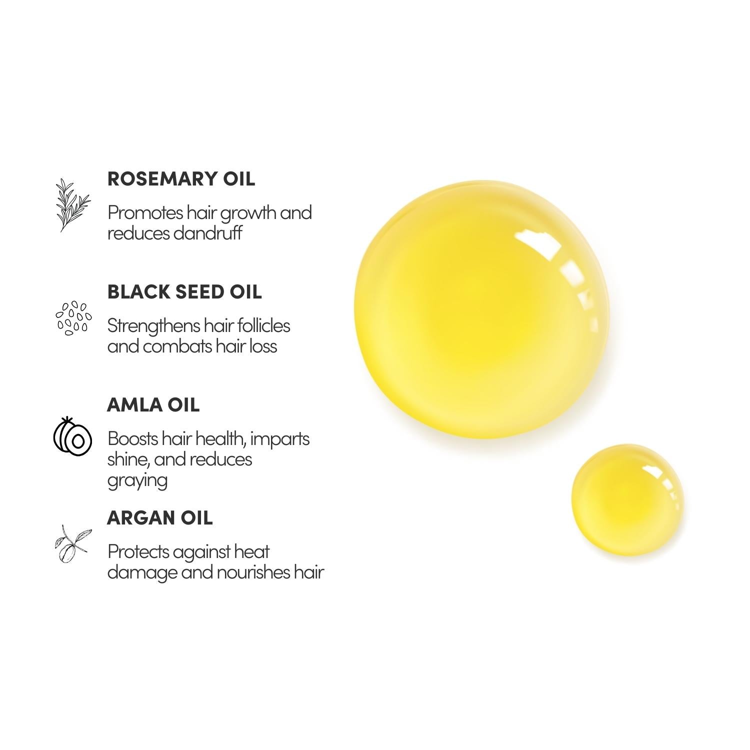 Herbal Infusion Hair Oil, Hair Growth, Amla Oil, Rosemary Oil